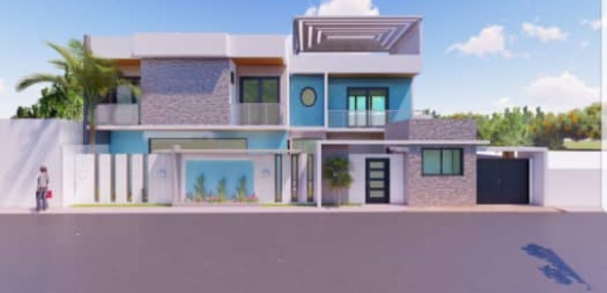 Warang – Villa contemporaine de 3 chambres en R+1 avec piscine en construction