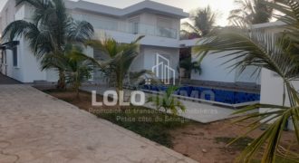 Nguérigne/Sinthiane – Villa contemporaine R+1 avec piscine à vendre.