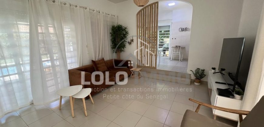 Ngaparou – Villa 3 chambres avec piscine deuxième ligne à vendre