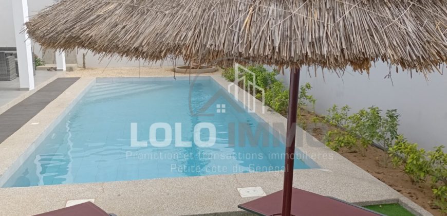 Sinthiane/Nguérigne – Villa plain-pied neuve 3 chambres avec piscine à vendre.