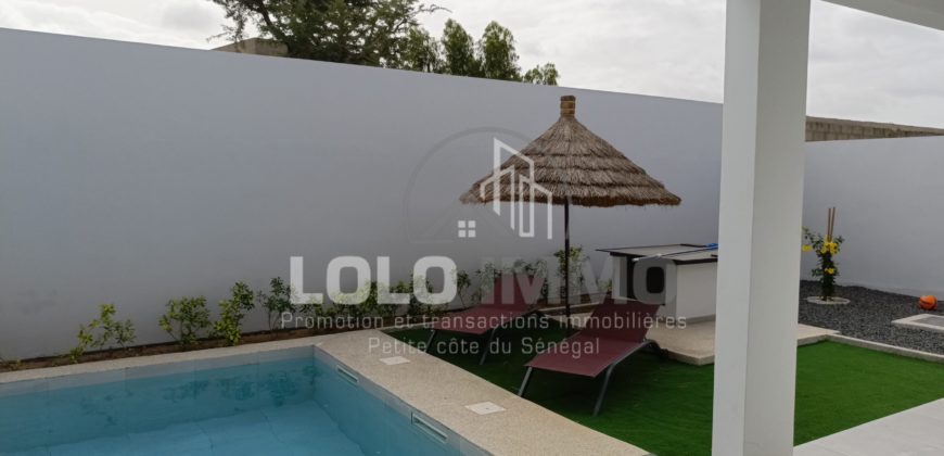 Sinthiane/Nguérigne – Villa plain-pied neuve 3 chambres avec piscine à vendre.